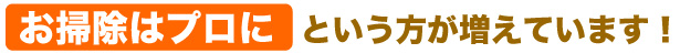 お掃除はプロにという方が増えています！